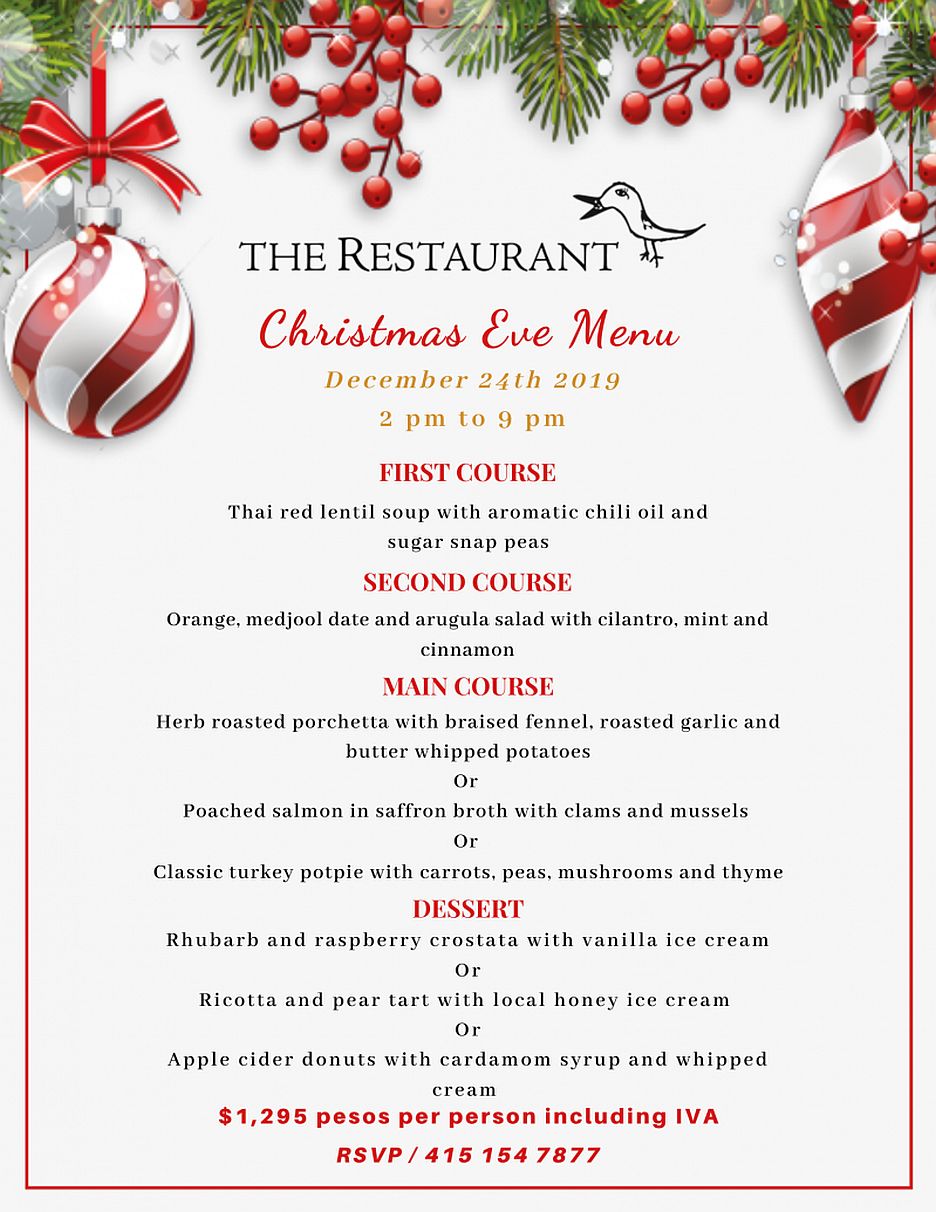 Christmas Eve Dinner [] The Restaurant Discover San Miguel de Allende